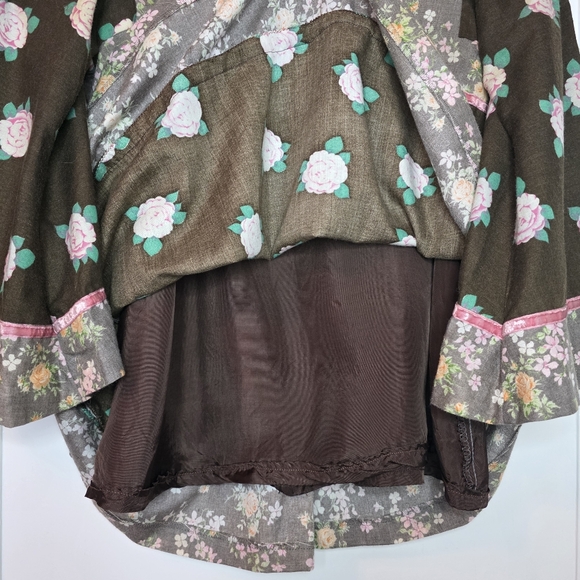 Canda International Floral Smock Top – Approximate Size S – Brown, Rose Pink  - Picture 4 of 7